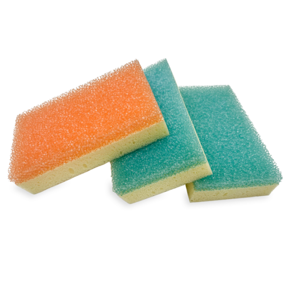 Flex Texture Sponge with Superior Filtration Softens in Hot Water and Hardens in Cold