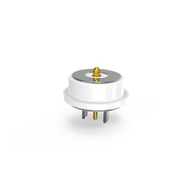 Connecteurs à broche Pogo magnétique blanche 2 broches Connecteur mâle et femelle 8.0 mm