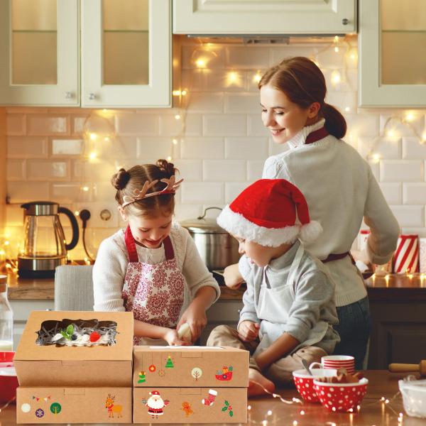 Белая пищевая крафтовая бумага пекарня печенье упаковка с PVC окном