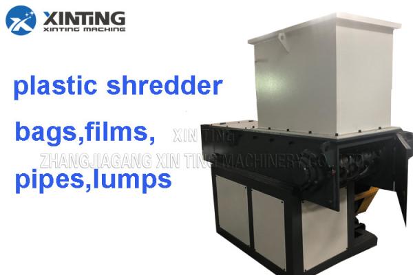 Low Noise Waste Plastic Single Shaft Shredder For Plastic Films Pp Woven Bags