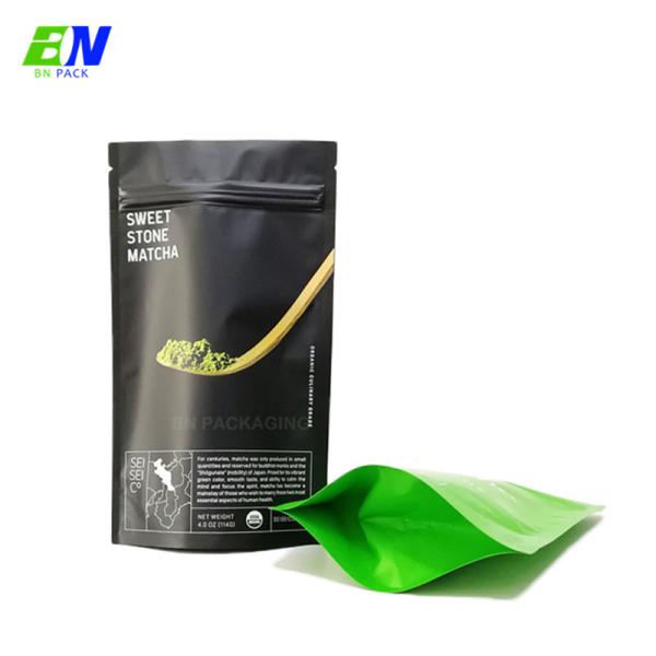 Custom Printing Packaging Stand Up Pouch For Matcha Powder