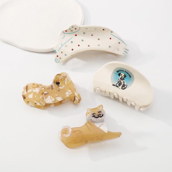Fashion creative fun cute animal hairpin dog Corgi Shiba grasping clip coihair shark clip Yiwu accessories