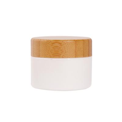 Bamboo Wood Lid Cosmetic Face Cream Jar  5ml 15ml 30ml 50ml 100ml