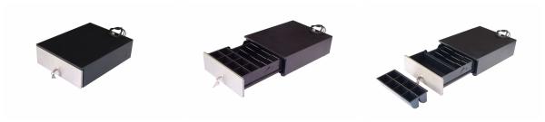 HS-240B Mini 240 Compact POS Cash Drawer with stainless steel front