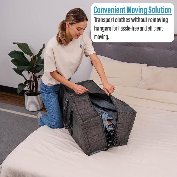 Heavy Duty Extra Large Clear Moving Bags W/Backpack Straps Strong Handles & Zippers, Storage Totes For Space Saving