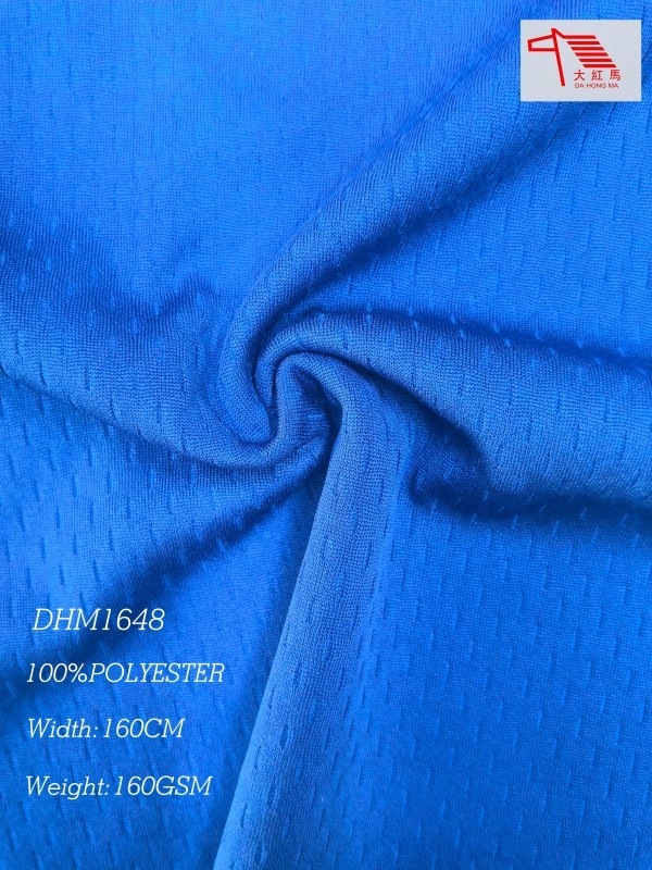 160GSM Polyester Birdseye Fabric Double Face Quick Dry Moisture Wicking for