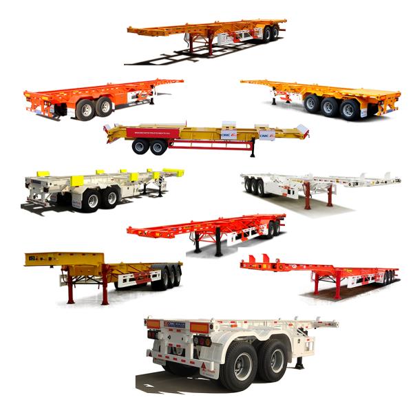 CIMC HUAJUN WABCO Value 1540 Skeleton Container Semi Trailer for 20ft 40ft Container