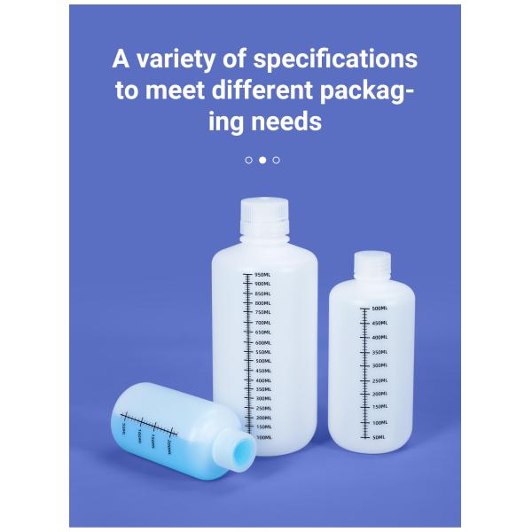 Narrow Neck Plastic Bottle With Scale Line Medicine Liquid Packaging Container