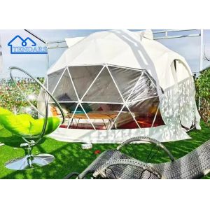 Insulated 3m Dia Glamping Hotel Tent Galvanized Steel Frame Waterproof Fabric for Safari Camps