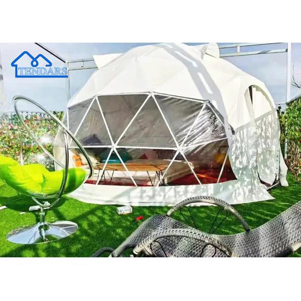 Insulated 3m Dia Glamping Hotel Tent Galvanized Steel Frame Waterproof Fabric