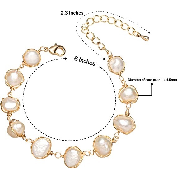 Pearl Anklet Handmade 18k Gold Plated Dainty Boho Beach Cute Ankle Bracelet Adjustable Dangle Coins Foot Chain for Women