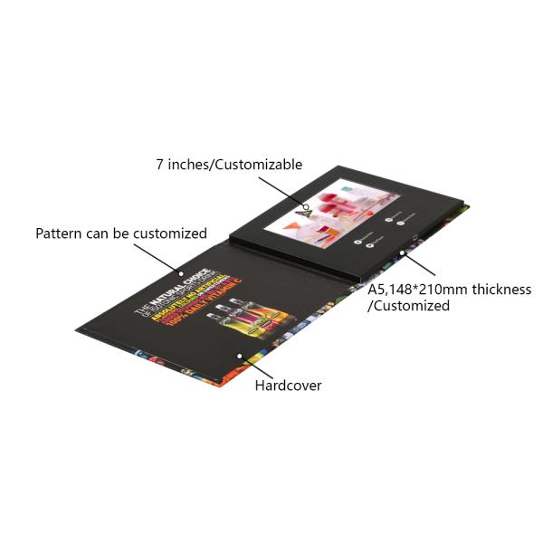 Визитная карточка LCD ландшафта видео- для рекламировать ODM размера памяти A5 подарка 128MB