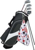 Highly Absorbent SGS Golf Microfiber Towel With Hanging Loop Included