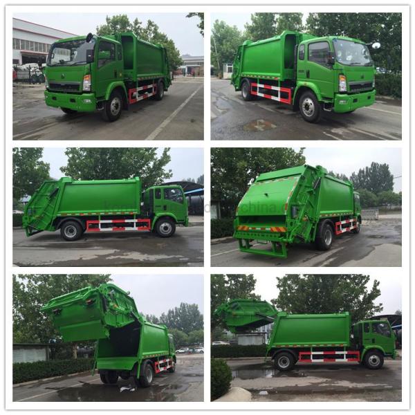 Sinotruk HOWO 4X2 Small 5 Ton 3 Ton Compactor Garbage Truck with 9726ml Displacement