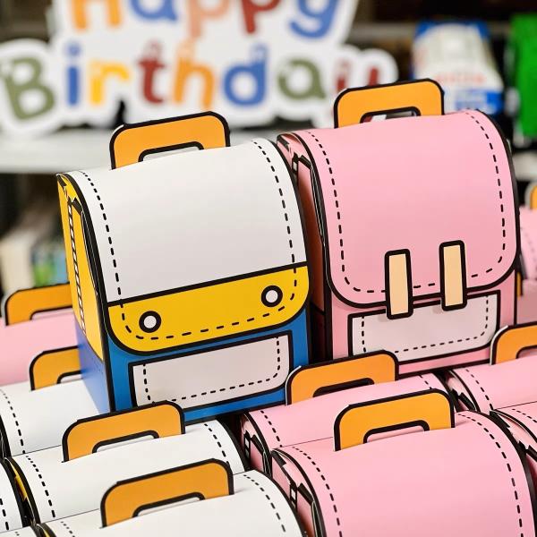 Kids Backpack-Shaped Gift Box Set for Party Favors and Snacks