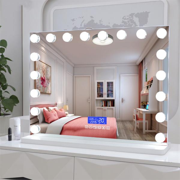 15 Bulbs Lighted Vanity Mirror 5mm LED Hollywood Mirror Round With USB Port