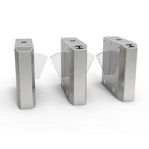 High Speed 600mm Passage Width Flap Barrier Gate with 30 Persons/Min Throughput and 304 Stainless Steel Construction
