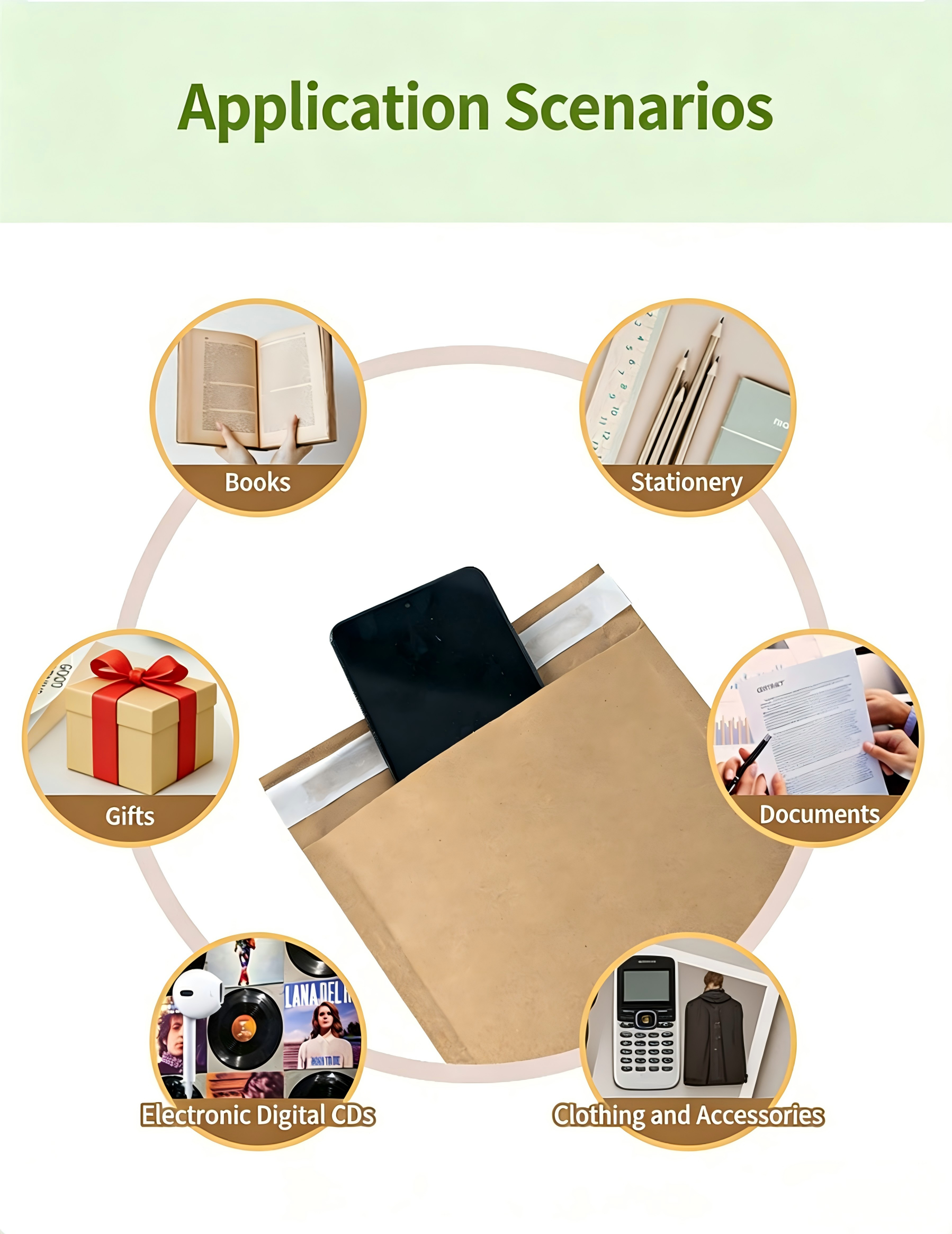 Regular Style Honeycomb Paper Bag 80GSM  Paper Padded Mailer Recyclable For Shipping