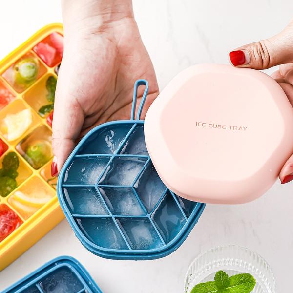 Food Grade Silicone Ice Mold Sustainable Diamond Shape Silicone Ice Cube Trays