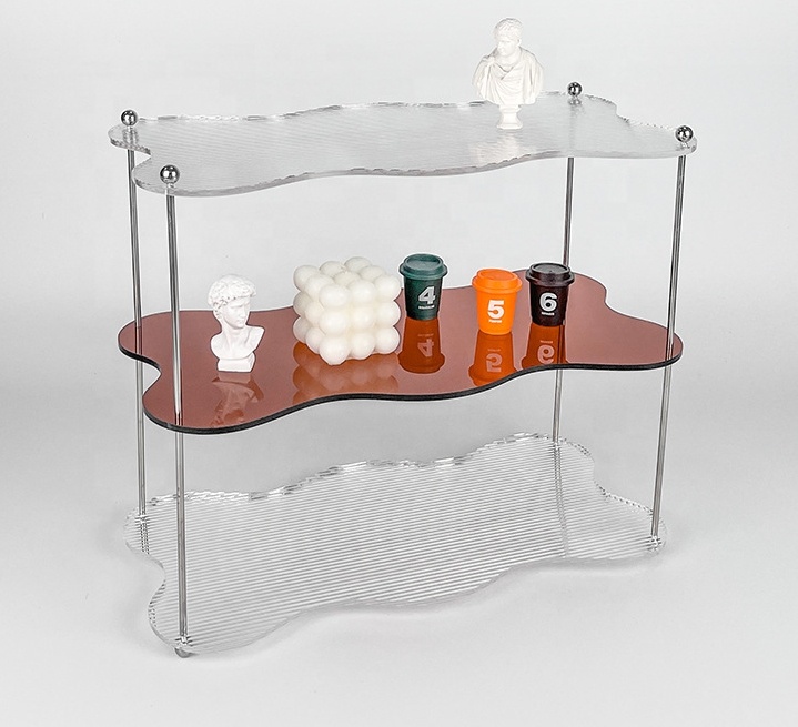Custom 3-Layer Acrylic Display Stand Creative Simple Living Room Desktop Arrangement Storage Racks