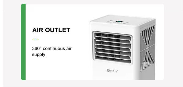 Silent Sleep-Friendly Portable Air Conditioner 6000BTU Adjustable Louvers WIFI Unit for Bedroom & Rental Homes