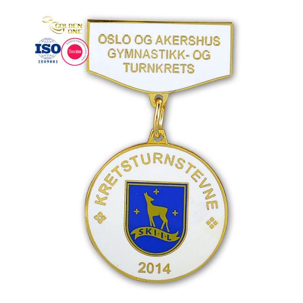 Commemorative Custom Engraved Medallions Silver Metal Badges Award Medal Hanging