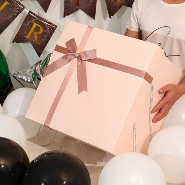 Customize End Boutique Luxury Paper Gift Box With Ribbon Lid for Birthday Christmas