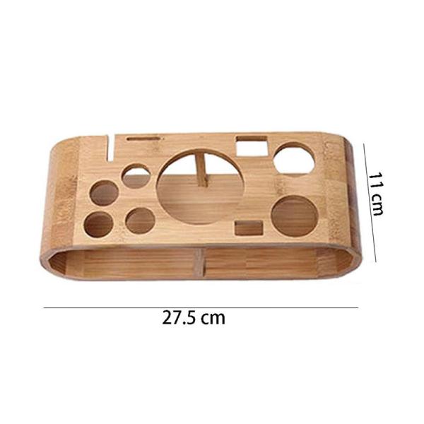 Portable Bamboo Kitchen Utensil Holder Rack Bar Tools Storage