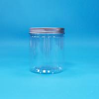 Wide Mouth Round Clear Plastic PET Food Grade Sweet Candy Packing Jar Aluminum Lid
