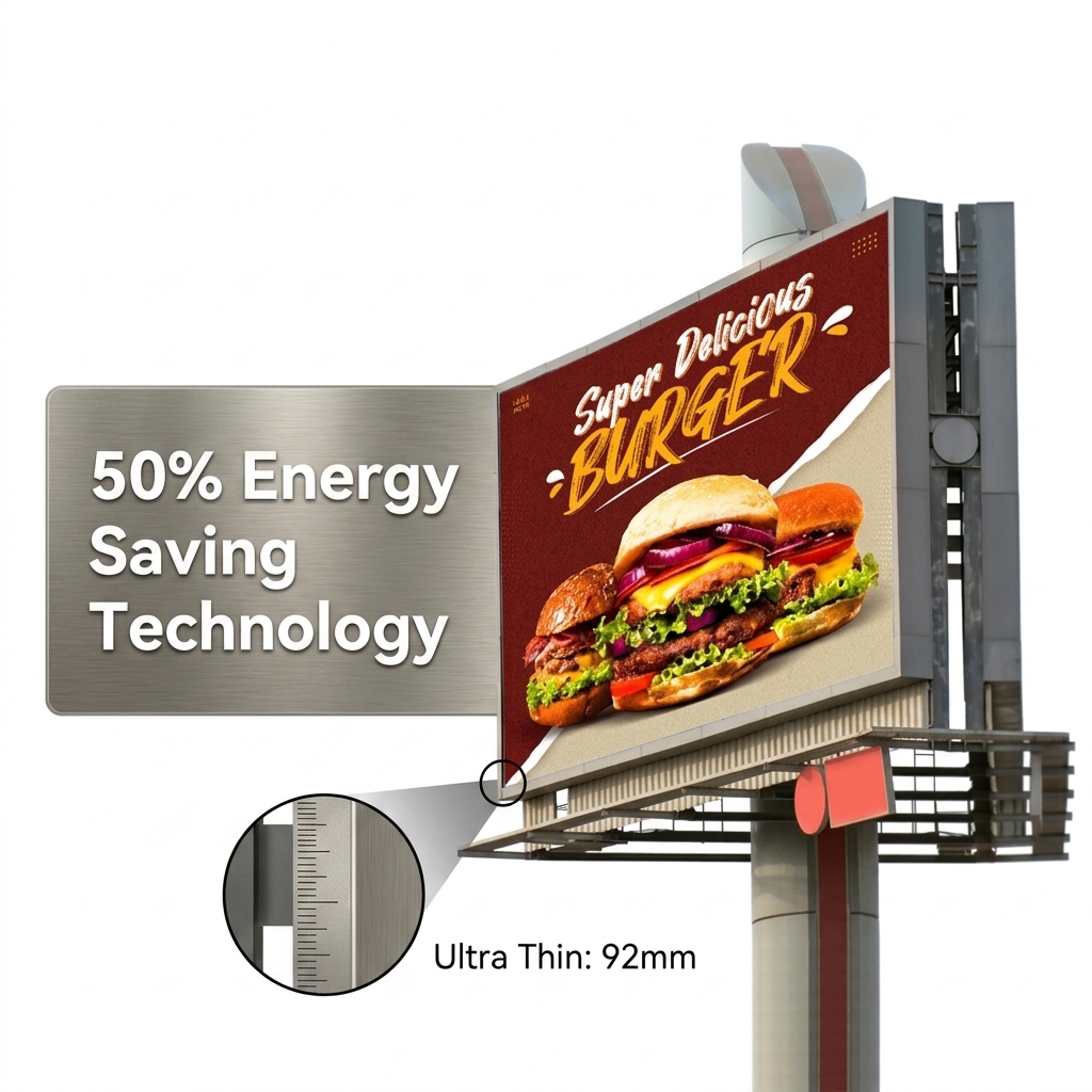 P10 Outdoor Fixed LED Display IP65 Waterproof Aluminum Cabinet 960x960mm Billboard Screen