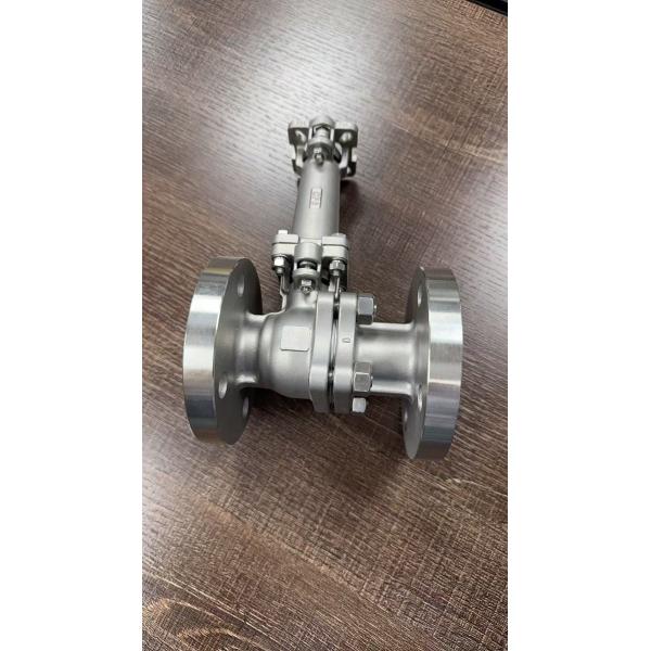 DN25 316L Two Piece Ball Valve Flange Connection High Temperature ISO High Platform