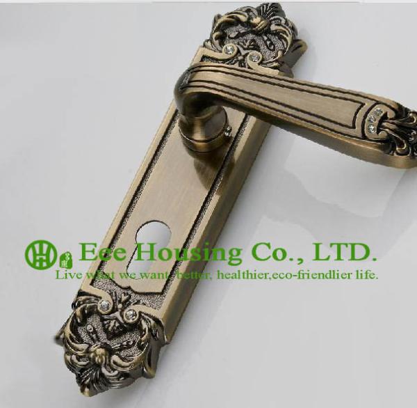 Mortise lock for timber door,Interior Door Locks factory,Antique Brass finish,Bedroom lock