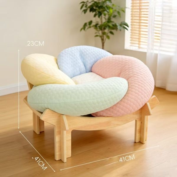 Pet light color flower shape sofa supplies, comfortable and soft, for home use, increase pet interaction