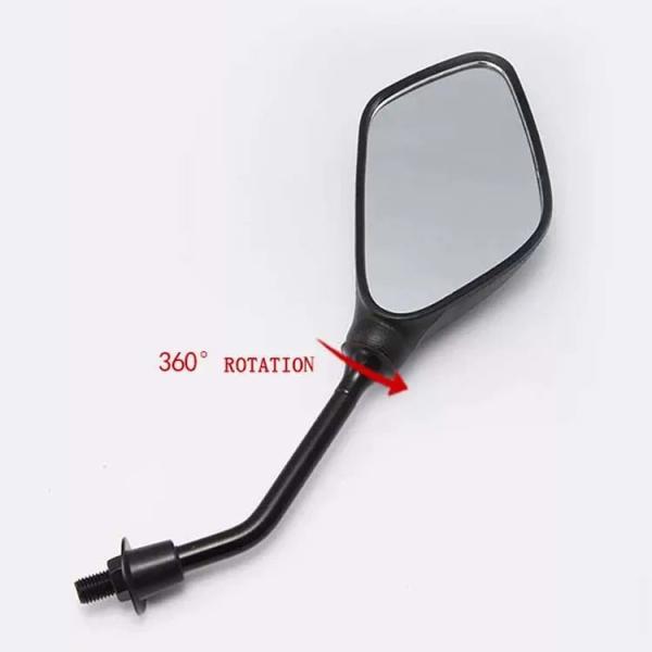 Iron Rod Plastic Housing Motorcycle Rear View Mirrors Side Mirror Universal 8mm 10mm