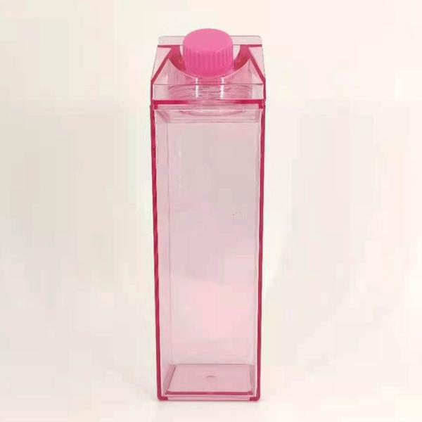 Customized Logo Acceptable 500ml 1000ml Transparent Acrylic Milk Carton Water Bottle