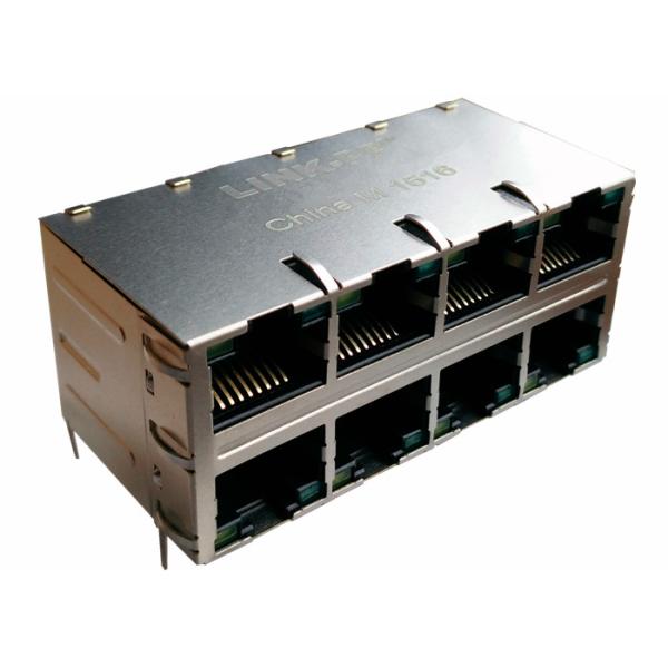 0810-2H4R-28 штабелировало заземленный кожух гигабита 2x4 MAG45 Jack модульный с СИД