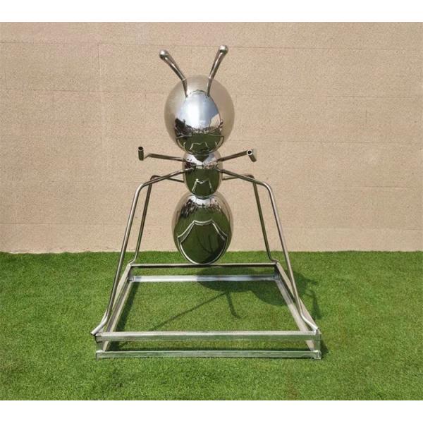 Stainless Steel Mirror Ant Sculpture To Figure Customization