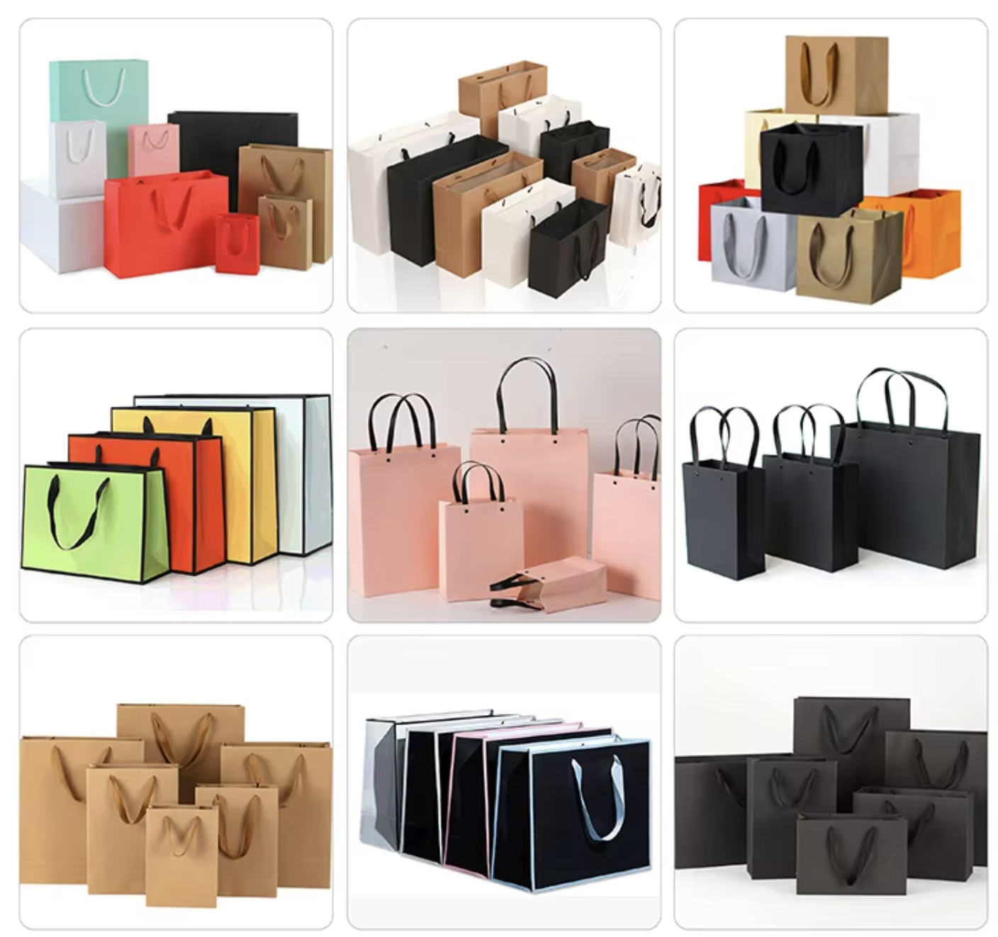 Customized Paper Bags Gift  Customized  Personalized Handcrafted Recyclable Brown Coated Shopping Luxury