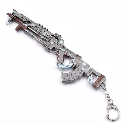 Customers customize popular shooting games Ape x mini metal 16 cm keychain toys mechanical gun models gift