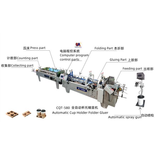 Coffee Cup Sleeve Folder Gluer Machine Suitable for Small Carton or Corrugated Paper 1.5