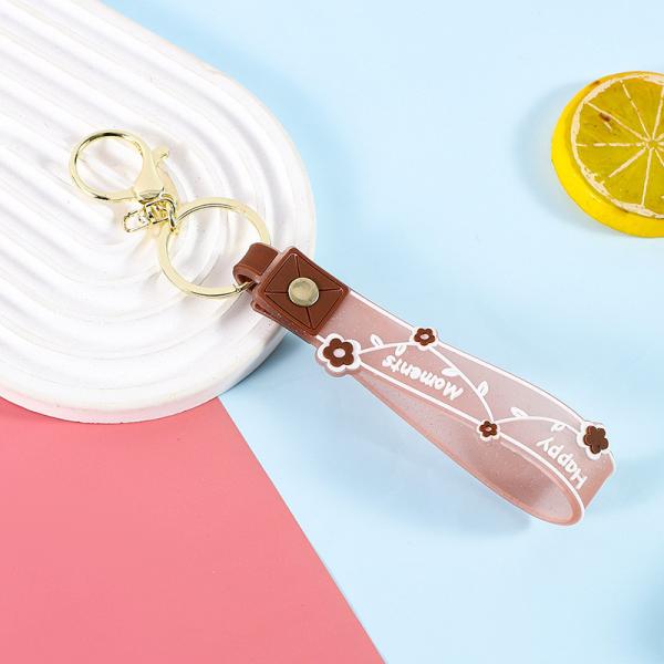 Автомобильный ключик Силиконовый круглый ключевой кольцо браслет с металлическим ключевым держателем запястье ключевые цепочки для женщин и девочек