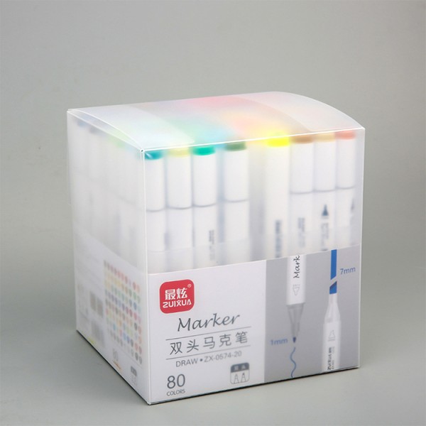 80 Colors Double-headed Oily Rich Color Best Art Markers Bullet Tip Permanent Colour Marker Pack