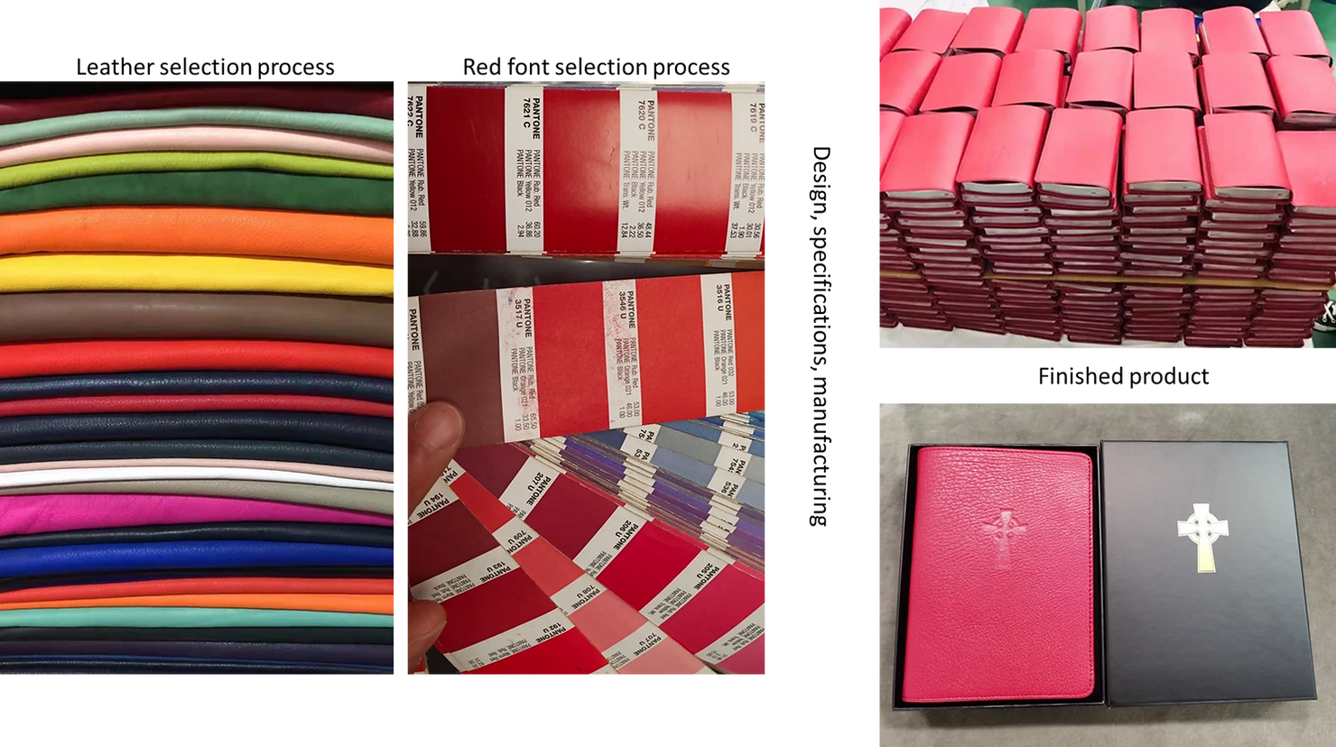 Customized real leather-goatskin-edge line binding bibe printing