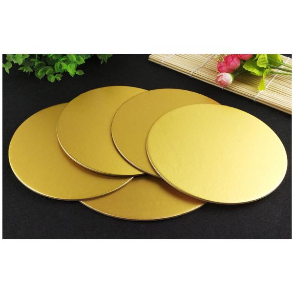 Золотые тортовые доски Картонные продукты питания и напитки Гладкий тортовый барабан Круглая форма для тортового магазина