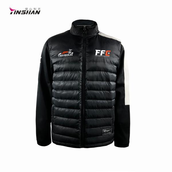 Meilleur vendeur sur mesure imprimé moto noire voiture de course porter de sport chaud homme veste