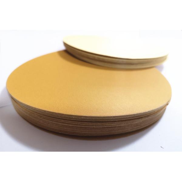 PSA Adhesive 5 Inch Yellow Sandpaper with Sticky Backing 100pcs/pack Grit 40-2000