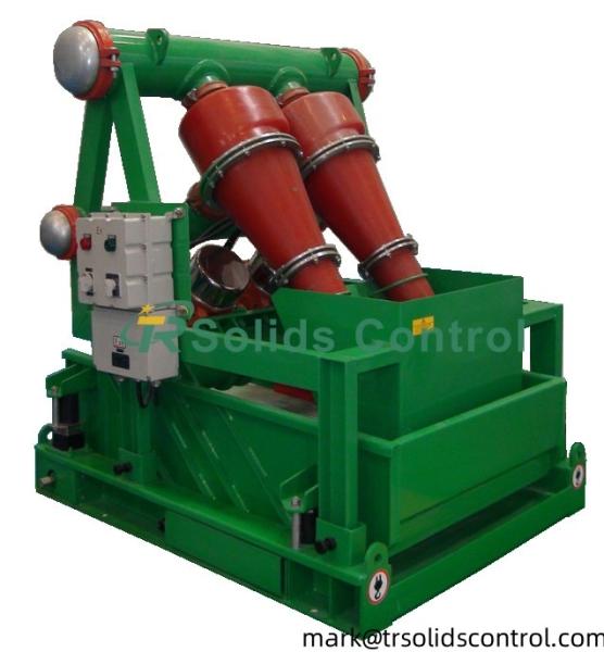 300 m3/h Desander de barro de perforación con sistema de control de entrada de DN150 para sólidos