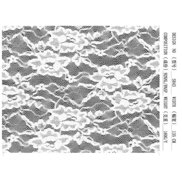 Ткани шнурка женское бельё Elastane вспомогательное оборудование одежды печати белой изготовленное на заказ