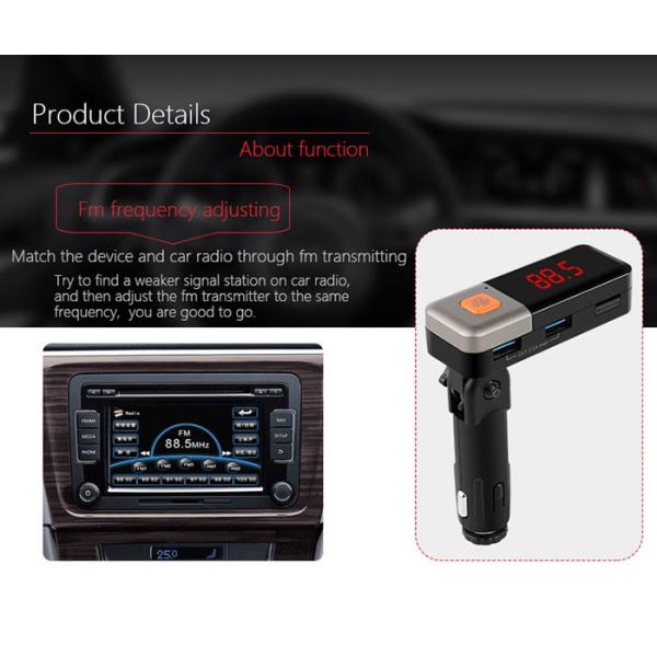 Hands - Free Automotive Bluetooth Car Charger MP3 Player With AUX Line Out
