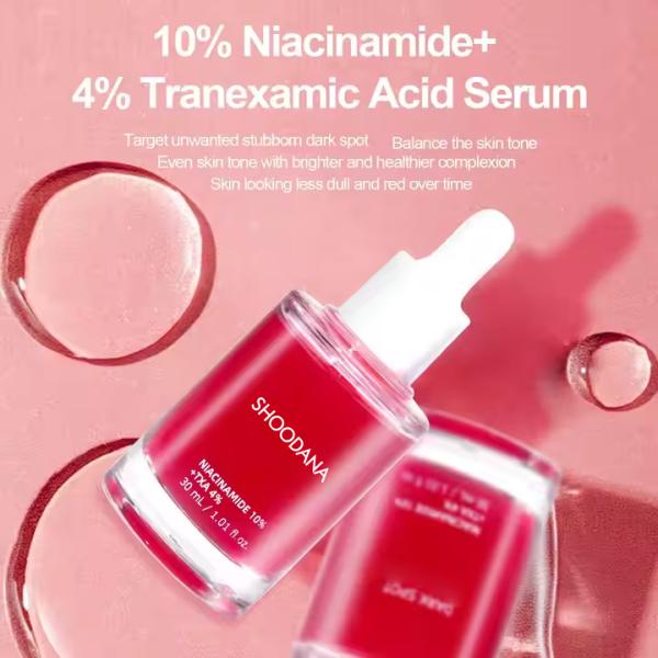 ODM / OEM 10% Niacinamide 4% Tranexamic Acid Korean Face Skin Care Serum Skincare Dark Spots Correcting Glow Remover Facial Serum For Face